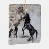 Keramik Sand Wash Becken Wilde Pferde Keramikornament (Rechts)