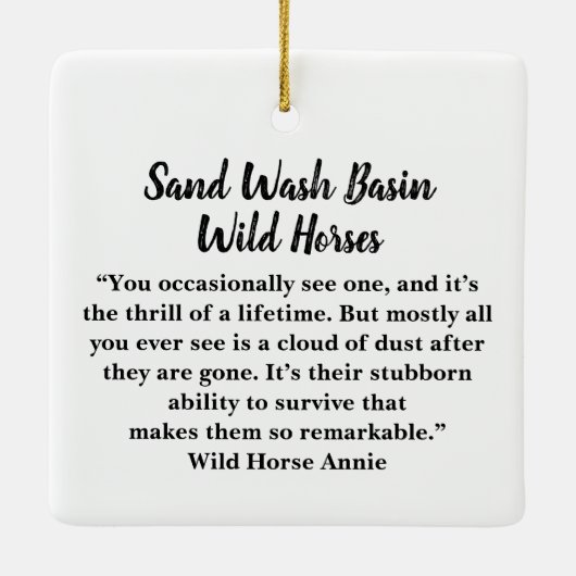 Keramik Sand Wash Becken Wilde Pferde Keramikornament (Rückseite)