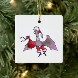 Keramik Santa Bat Keramikornament