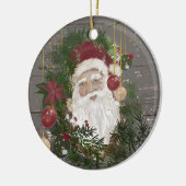 Keramik Santa Ornament Bauernhof (Links)