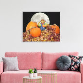 Keramik Scarecrow King auf Seinem Pumpkin Thron Leinwanddruck (Insitu (Wohnzimmer))