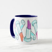 Keramik-Schale - Lippenstift-multi Farbe Tasse (Vorderseite Links)
