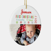 Keramik-Schneeflocke-Verzierung des Babys erste Keramik Ornament (Rechts)