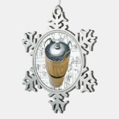 Keramik Schneeflocken Zinn-Ornament (Rechts)