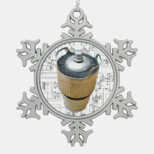 Keramik Schneeflocken Zinn-Ornament