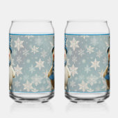 Keramik-Schneemann-Glas Dosenglas (Links)