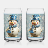 Keramik-Schneemann-Glas Dosenglas (Rückseite)
