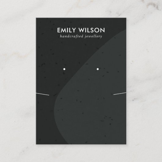 KERAMIK SCHWARZ GARTENWELLENSCHEIBE VISITENKARTE (Vorderseite)