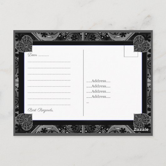 Keramik schwarz postkarte (Rückseite)