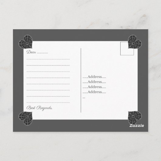 Keramik schwarz postkarte (Rückseite)