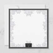 Keramik, schwarz und Schneeflocke Einladung (Rückseite)