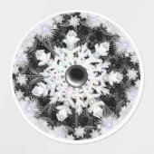 Keramik, schwarz und Schneeflocke Etiketten (Design 1)