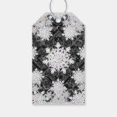 Keramik, schwarz und Schneeflocke Geschenkanhänger (Rückseite)