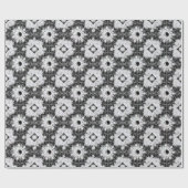 Keramik, schwarz und Schneeflocke Geschenkpapier (Flach)