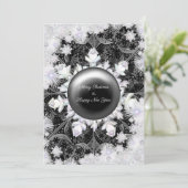 Keramik, schwarz und Schneeflocke Karte (Stehend Vorderseite)