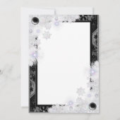 Keramik, schwarz und Schneeflocke Karte (Rückseite)