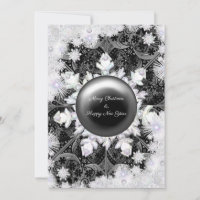 Keramik, schwarz und Schneeflocke