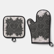 Keramik, schwarz und Schneeflocke