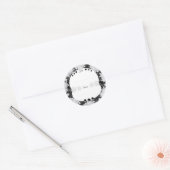 Keramik, schwarz und Schneeflocke Runder Aufkleber (Umschlag)