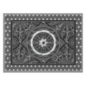 Keramik, schwarz und Schneeflocke Tischdecke (Vorderseite (Horizontal))