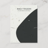 KERAMIK SCHWARZ-WEISSE WAVE NEKLACE EARRING DISPLA VISITENKARTE (Vorderseite)