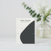 KERAMIK SCHWARZ-WEISSE WAVE NEKLACE EARRING DISPLA VISITENKARTE (Stehend Vorderseite)
