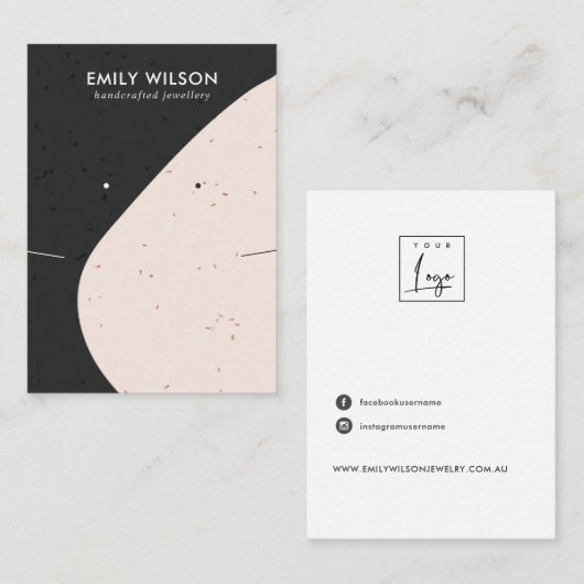 KERAMIK SCHWARZER SCHWARZWELLENSCHUTZ VISITENKARTE (Vorne/Hinten)