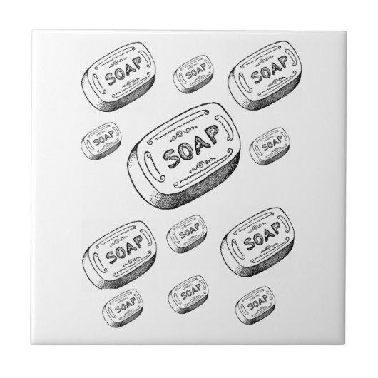 Keramik Seife Vintag Fliese (Vorderseite)