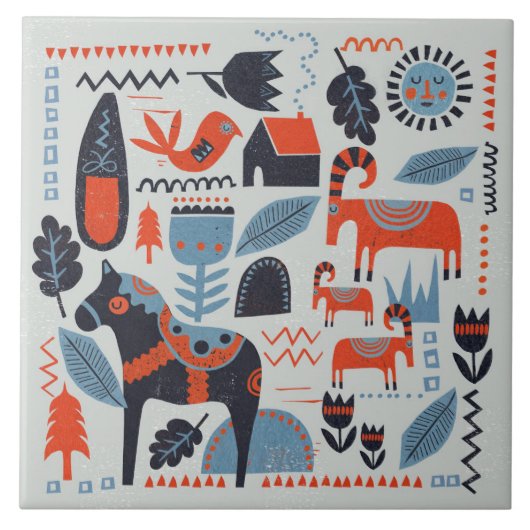Keramik - Skandinavische Sammlung Fliese (Vorderseite)