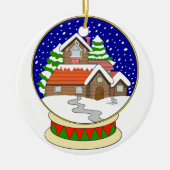 Keramik Snow Globe Ornament (Vorne)