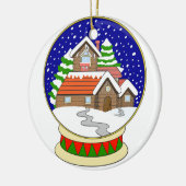 Keramik Snow Globe Ornament (Links)