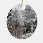 Keramik Snowy Trees Ornament (Links)