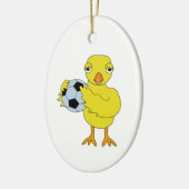 Keramik Soccer Chick Keramik Ornament (Links)