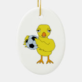 Keramik Soccer Chick Keramik Ornament (Hinten)