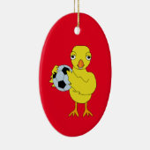 Keramik Soccer Chick Ornament (Rechts)