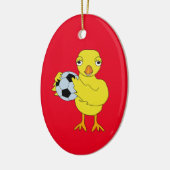 Keramik Soccer Chick Ornament (Links)