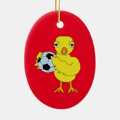 Keramik Soccer Chick Ornament (Hinten)