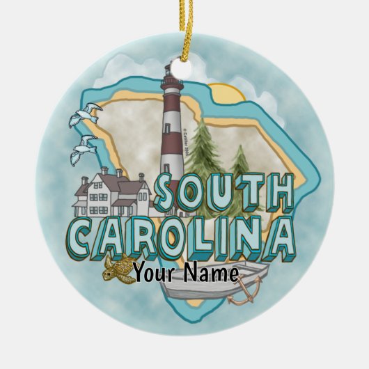 Keramik South Carolina Ornament (Vorne)