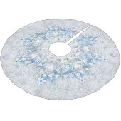 Keramik-Spitze hellblau & Schneeflocke Polyester Weihnachtsbaumdecke (Schrägansicht)