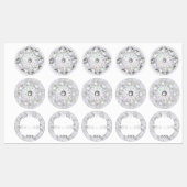 Keramik Spitzen grau & Schneeflocke Etiketten (Blatt)