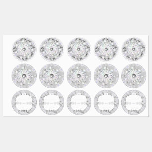 Keramik Spitzen grau & Schneeflocke Etiketten