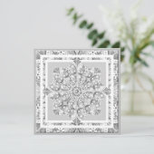 Keramik Spitzenschwarz Feiertagskarte (Stehend Vorderseite)