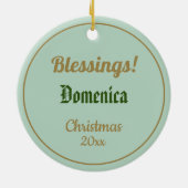 Keramik St. Dominic de Guzman (BK 07) Keramik Ornament (Hinten)