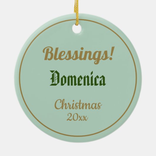 Keramik St. Dominic de Guzman (BK 07) Ornament (Hinten)