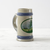 Keramik Stein Bierglas (Vorderseite Links)
