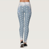 Keramik strahlend blau & schneeflocken leggings (Rückseite)