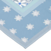 Keramik strahlend blau & schneeflocken tischdecke (Schrägansicht)