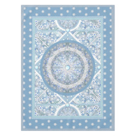 Keramik strahlend blau & schneeflocken tischdecke