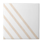 Keramik Streifen Beige & Weiße Streifen Fliese (Vorderseite)