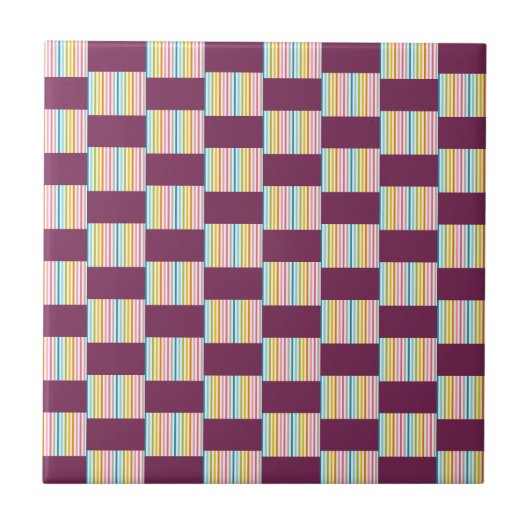 Keramik Streifen Fliese (Vorderseite)